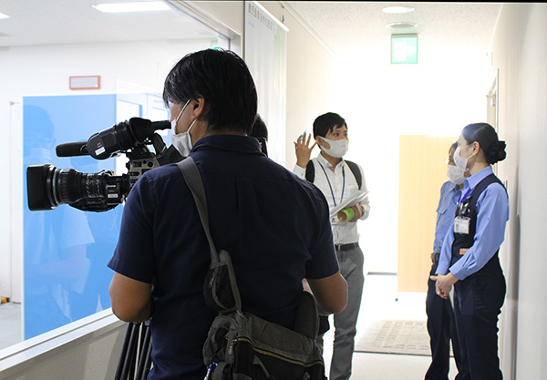 KKB鹿児島放送「Jチャンプラス」の撮影の様子